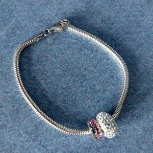 Silver Bracelet with Charms